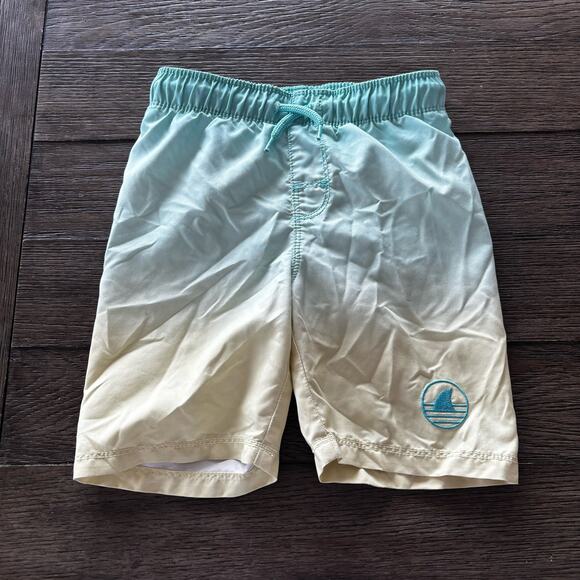 Old Navy boys 4T swim trunks Green Yellow Swimsuit - Picture 1 of 6